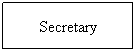 Text Box: Secretary
